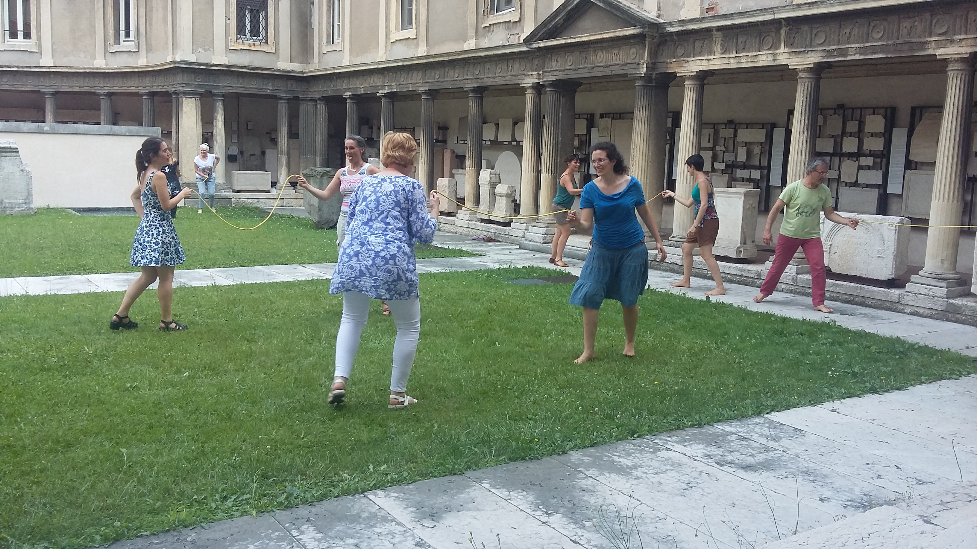 Fencing exercises with a rope